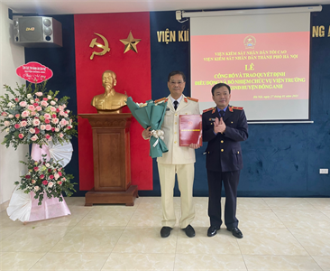 Lễ công bố và trao Quyết định điều động, bổ nhiệm chức vụ Viện trưởng Viện...